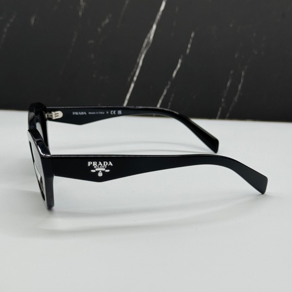 NEW PRADA PRA02S 16K08Z WOMEN SUNGLASSES SPRA02 BLACK GEOMETRIC PR A02S EYEWEAR - Picture 6 of 11